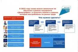    В рамках  федерального проекта «Содействие занятости» национального проекта  «Демография».